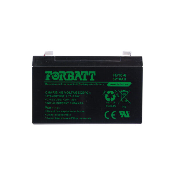 Forbatt AGM 6V Lead Acid Battery 10AH