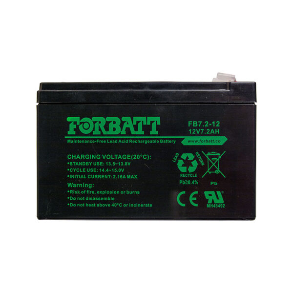 Forbatt AGM 12V Lead Acid Battery 7.2AH
